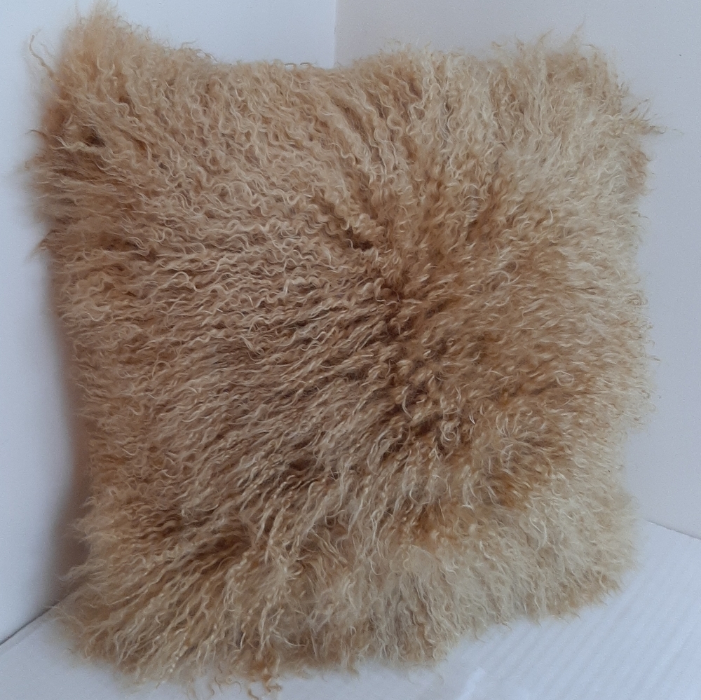 Genuine Mongolian 20" Gold Pillow